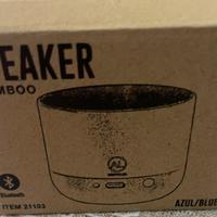 Cassa Bluetooth musica blu in bamboo speaker