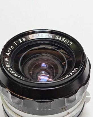 Nikon Nikkor-N Auto 24mm f2.8 Grandangolo Vintage