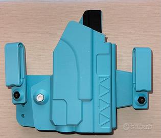 fondina glock 19 gen 5 softair/real con torcia