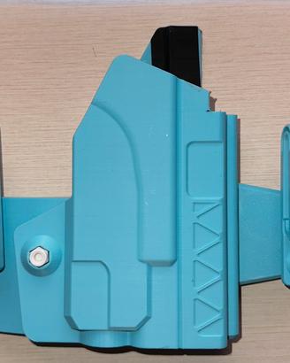 fondina glock 19 gen 5 softair/real con torcia