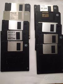 10  floppy disk 3,5  2HD 1,44mb usati vintage