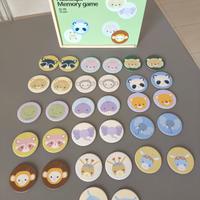 Gioco di memoria in legno, 32 tessere Animali 