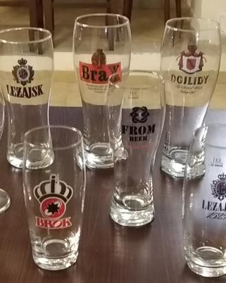 Collezione bicchieri da birra