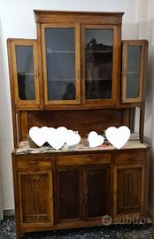 Credenza originale napoletana in noce. Inizio 900