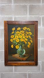 Luminosa natura morta (76,5x59,5 cm) tavola a olio