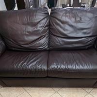 Coppia Divani Letto in pelle