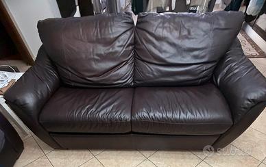 Coppia Divani Letto in pelle