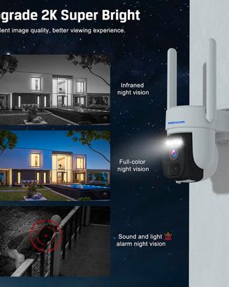 Telecamera Wi-Fi Esterno con Batteria con Pannello