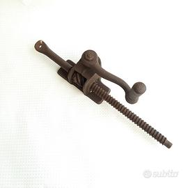 Raro argano a vite manuale in ghisa primi '900