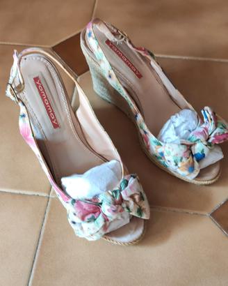 sandali n. 37 yamamay zeppa in stoffa