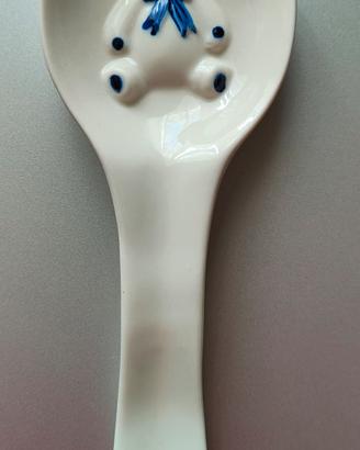Poggia mestolo in ceramica - Decorazione a orsetto