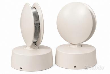 Coppia applique LED 9W orientabili design bianco