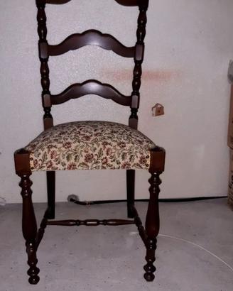 DUE SEDIE LEGNO MASSELLO RISTRUTTURATE COME NUOVE