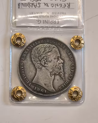 Sardegna - 5 lire 1861 (T)