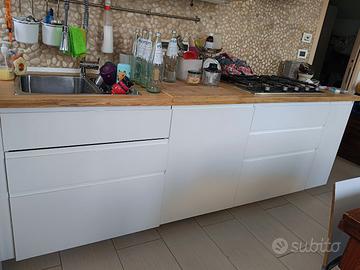 Cucina bianca lucida