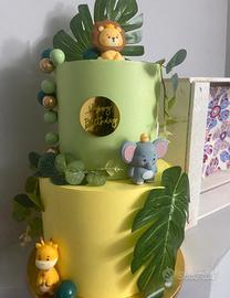 TORTA SCENOGRAFICA FESTA COMPLEANNO GIUNGLA