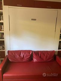 Letto matrimoniale a scomparsa della Molteni