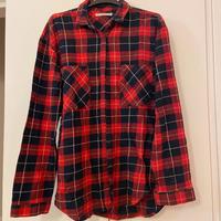 Camicia donna scozzese PULL&BEER, rossa e nera