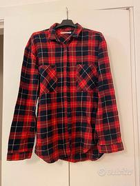 Camicia donna scozzese PULL&BEER, rossa e nera