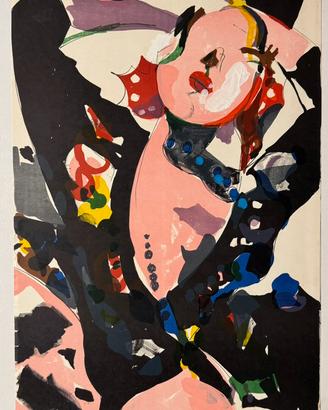 Quadro serigrafia Sandro Trotti 50x70cm, informale