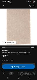 2 tappeti Ikea bianchi 1rotondo 1rettangolare
