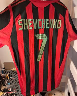 Maglia Milan autografata originale Shevchenko