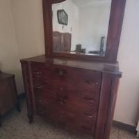 Cassettiera con specchio camera da letto anni '30