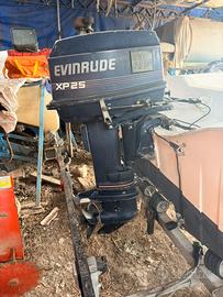 Evinrude 25hp 2T + monoleva completa + libretto