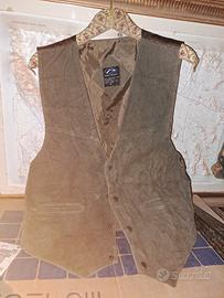Gilet in stile western + vera pelle