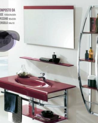 Lavandino bagno con accessori