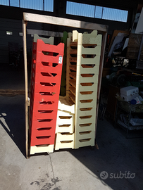 Casse porta bottiglie in plastica in orizzontale