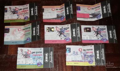 8 Biglietti AS Roma stagione 1998 1999