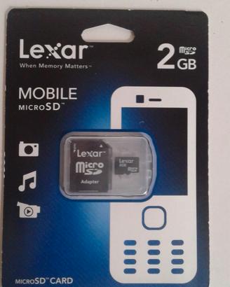 LEXAR SCHEDA MICRO SD MOBILE CON ADATTATORE 2 GB