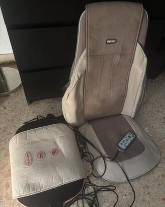 set sedile massaggiante homedics + cuscino imetec