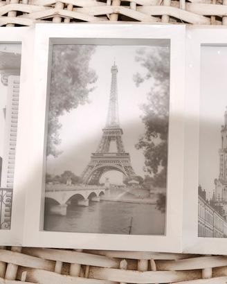 Cornice portafoto tripla da tavolo o parete