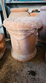 coppia di pouf in cotto