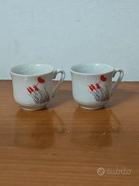 Coppia di tazzine da thè vintage 