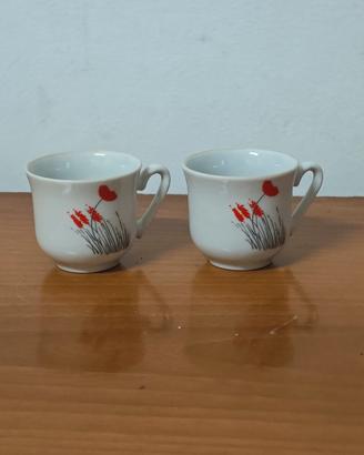 Coppia di tazzine da thè vintage 