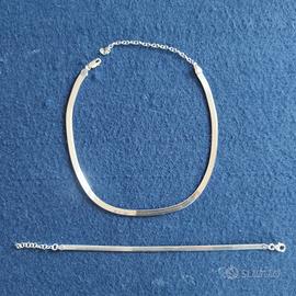 Collana + Bracciale Snake argento 925