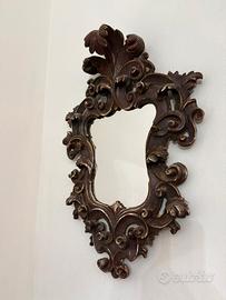 Specchietto Vintage Intagliato Stile Barocco 