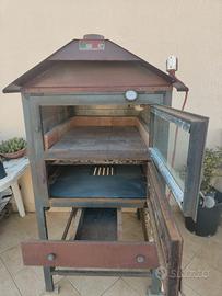 Forno a legna da est./int. + cappa e accessori.