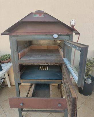 Forno a legna da est./int. + cappa e accessori.