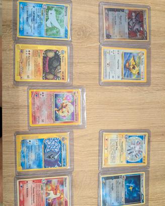 lotto 9 carte HOLO Pokemon vintage 1999-2004