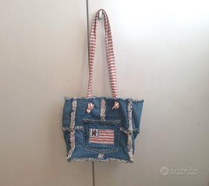 Borsa tracolla in jeans Vintage per donna ragazza