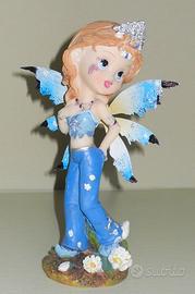Fata Bimba Azzurra con ali di metallo, Nuova!