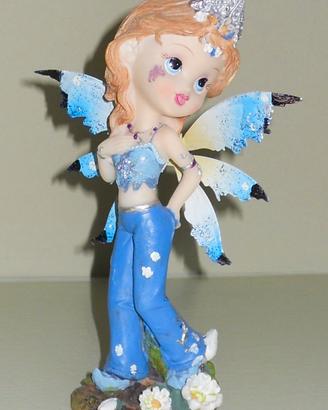 Fata Bimba Azzurra con ali di metallo, Nuova!