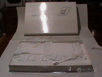 SET LENZUOLO MATRIM. IN COTONE CON PIZZO SANGALLO