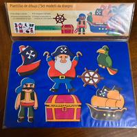 Set di modelli da disegno con tema pirati