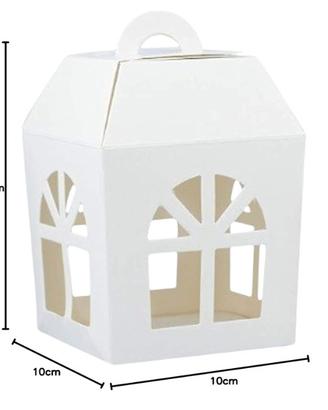 11 scatole cartone bianco per bomboniera 10x10x14