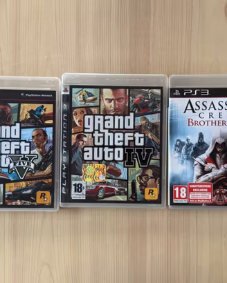 Lotto 6 giochi PS3: gta V, gta IV, Brotherhood